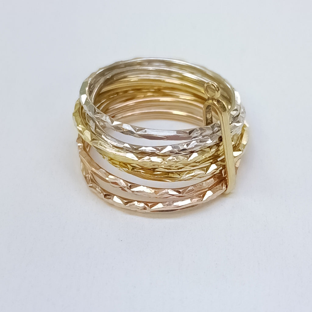 ANILLITO ORO COMBINADO 14 K 3.7 GRMS (SEMINUEVO)