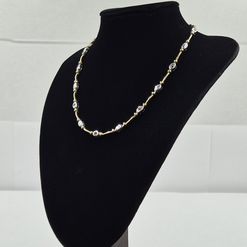 GARGANTILLA ORO,ORO BLANCO 14 K 35,60 GRMS (SEMINUEVO)