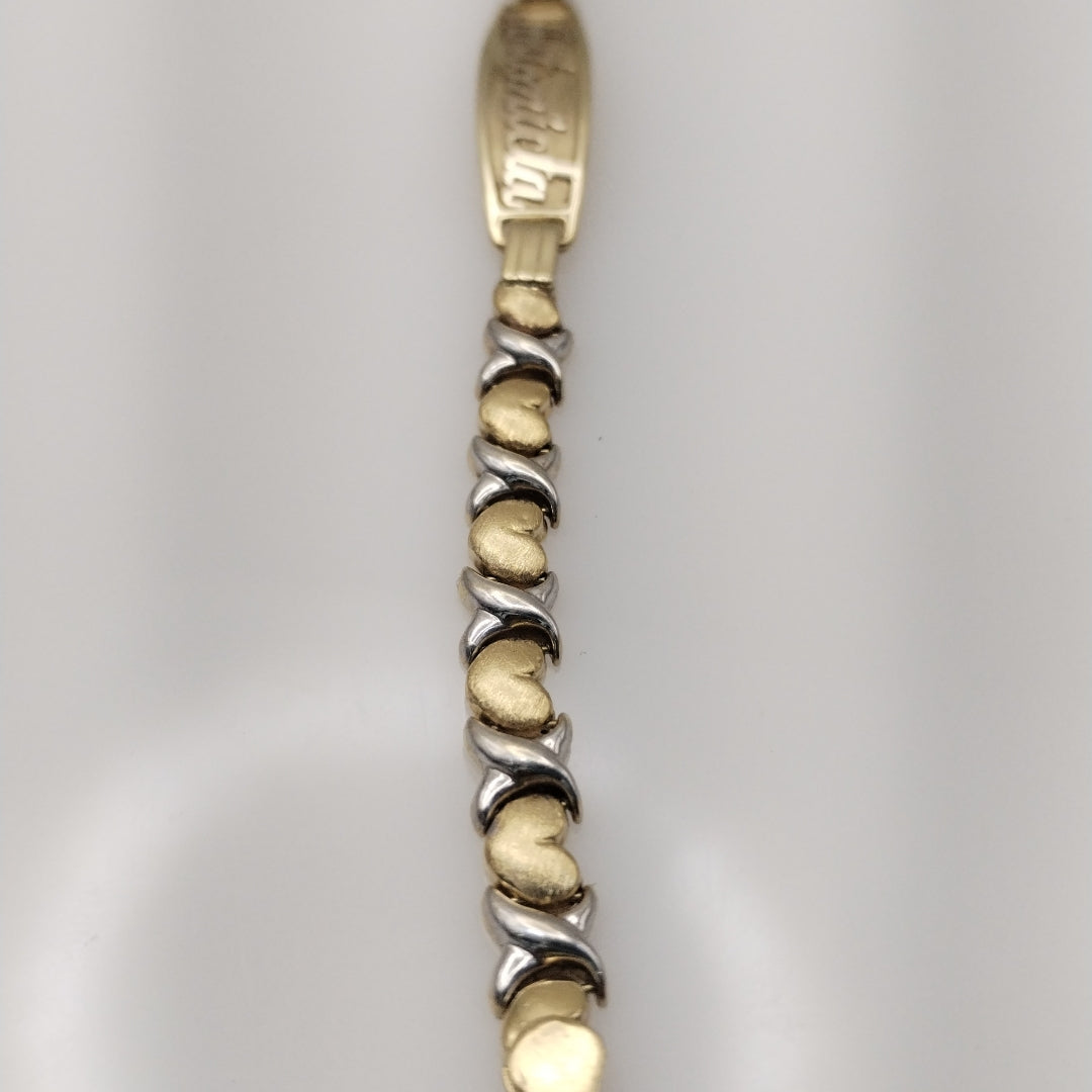 ESCLAVA ORO COMBINADO 14 K 6.2 GRMS (SEMINUEVO)