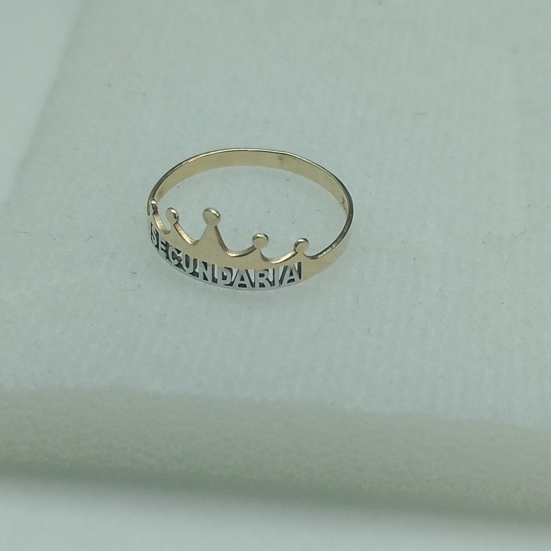 ANILLO DE GRADUACIÓN ORO,RODIADO 10 K 0,90 GRMS (SEMINUEVO)