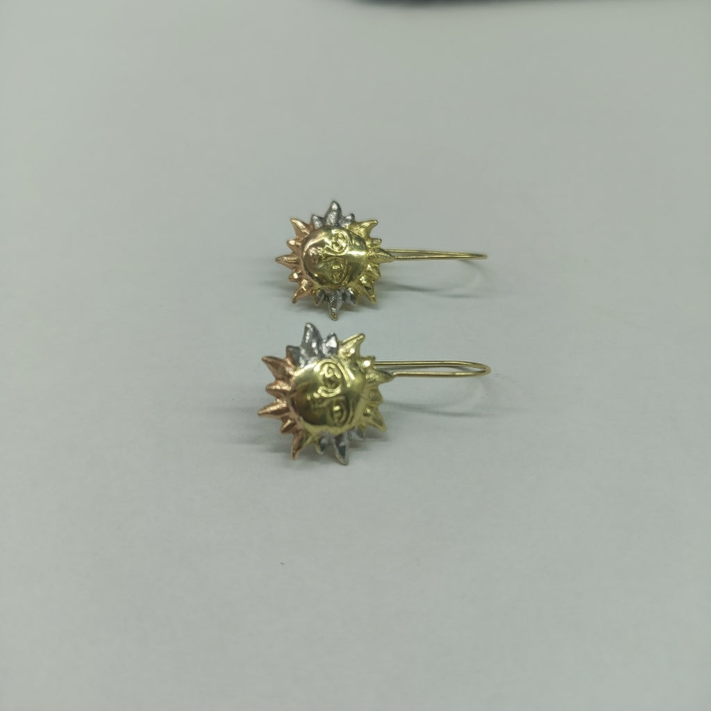 ARETES PAR ORO COMBINADO 10 K 0.9 GRMS (SEMINUEVO)