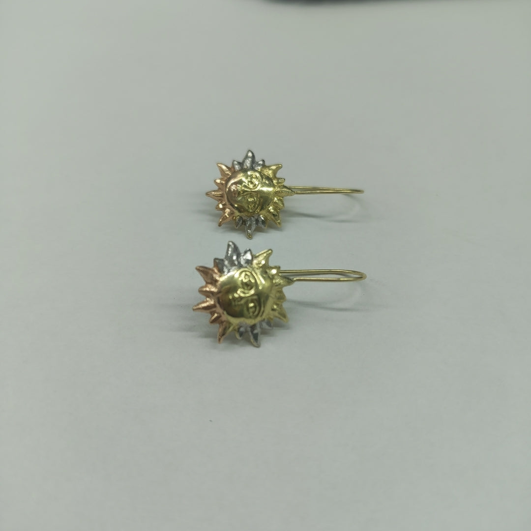 ARETES PAR ORO COMBINADO 10 K 0.9 GRMS (SEMINUEVO)