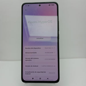 CELULAR XIAOMI REDMI NOTE 14 24117RN76L (2025) 256 GB 8 GB RAM (SEMINUEVO)