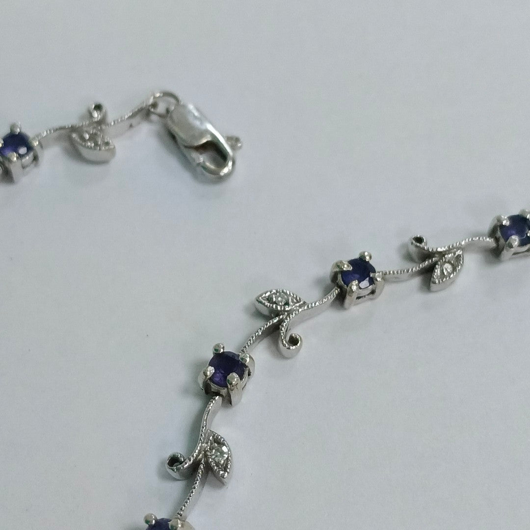 PULSERA ORO BLANCO 14 K 6.4 GRMS (SEMINUEVO)