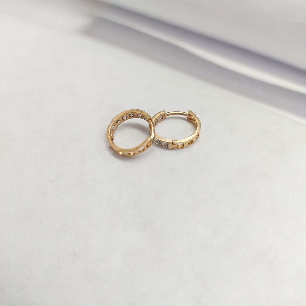 ARETES PAR ORO 14 K 1,00 GRMS (SEMINUEVO)