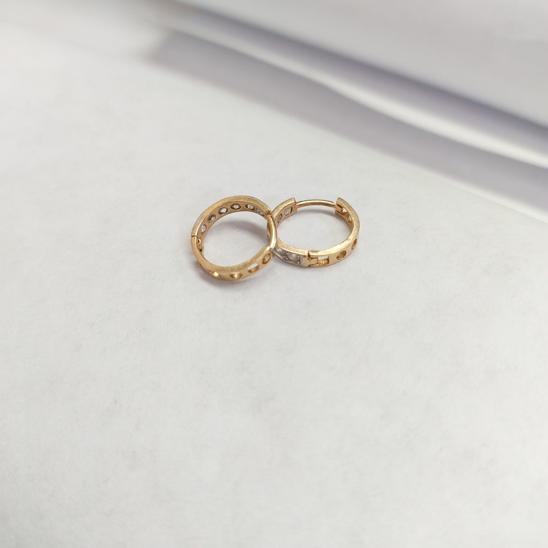 ARETES PAR ORO 14 K 1,00 GRMS (SEMINUEVO)