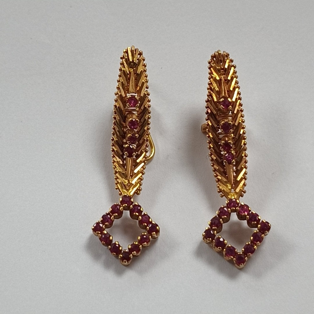 ARETES PAR ORO 14 K 12,00 GRMS (SEMINUEVO)