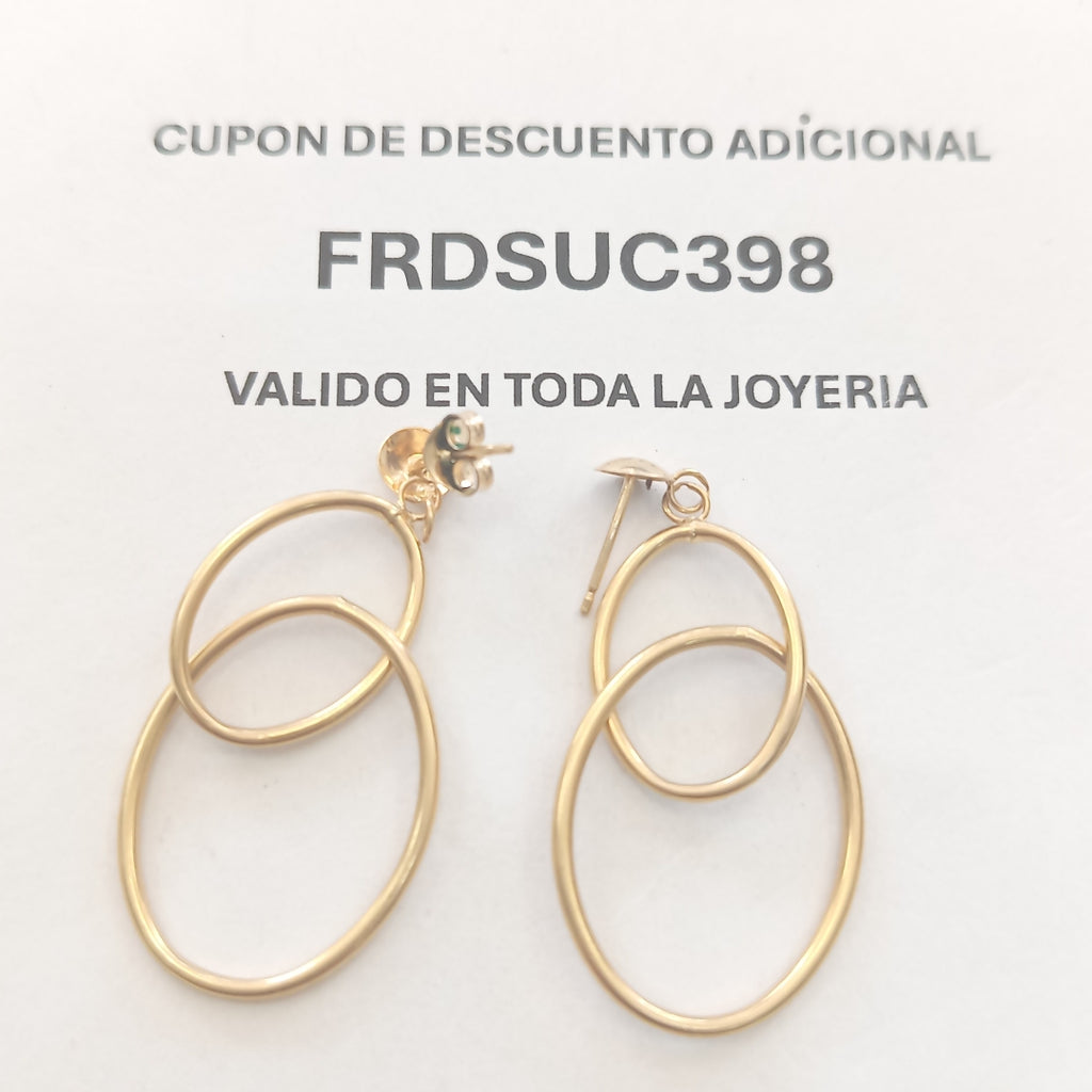 ARETES PAR ORO 14 K 2 GRMS (SEMINUEVO)