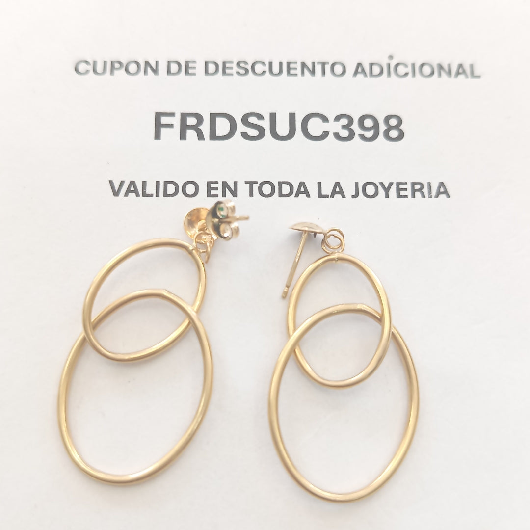 ARETES PAR ORO 14 K 2 GRMS (SEMINUEVO)