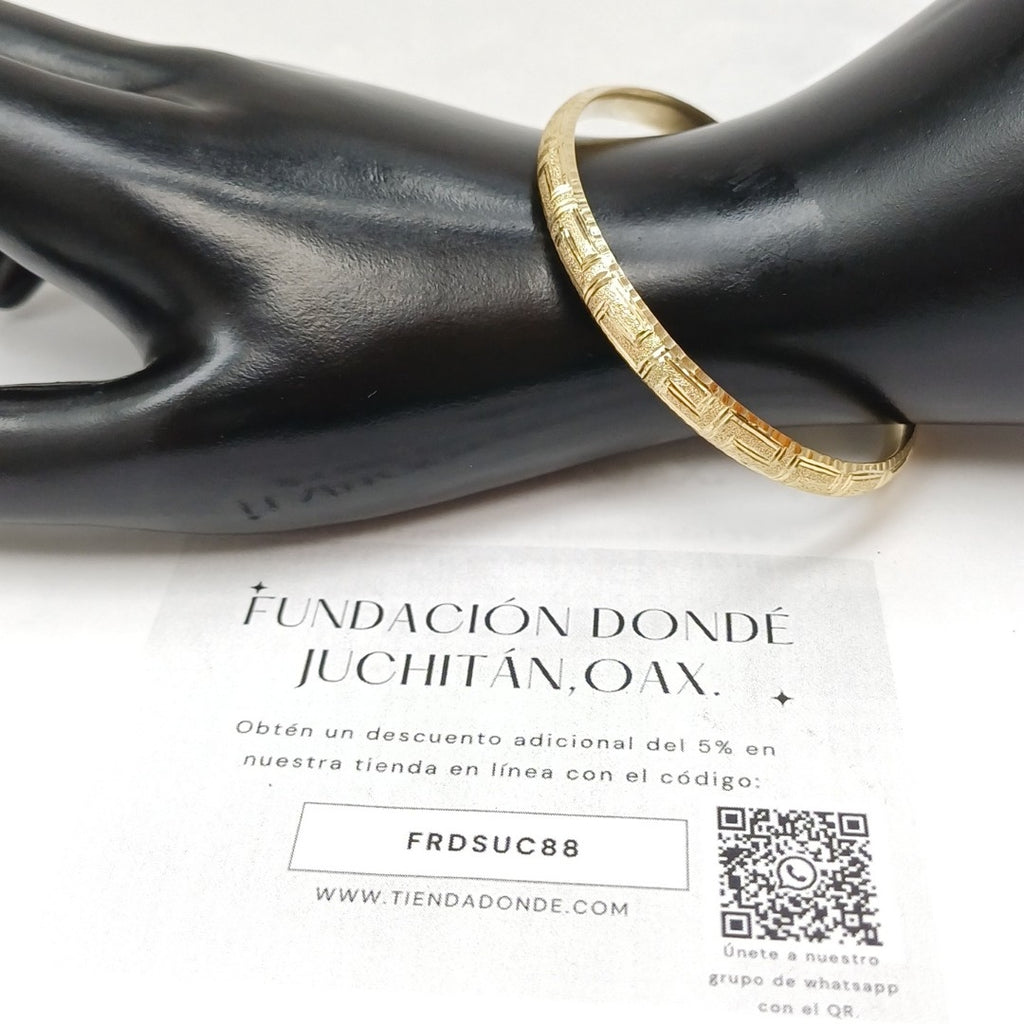 PULSERA RIGIDA ORO 14 K 6.8 GRMS (SEMINUEVO)
