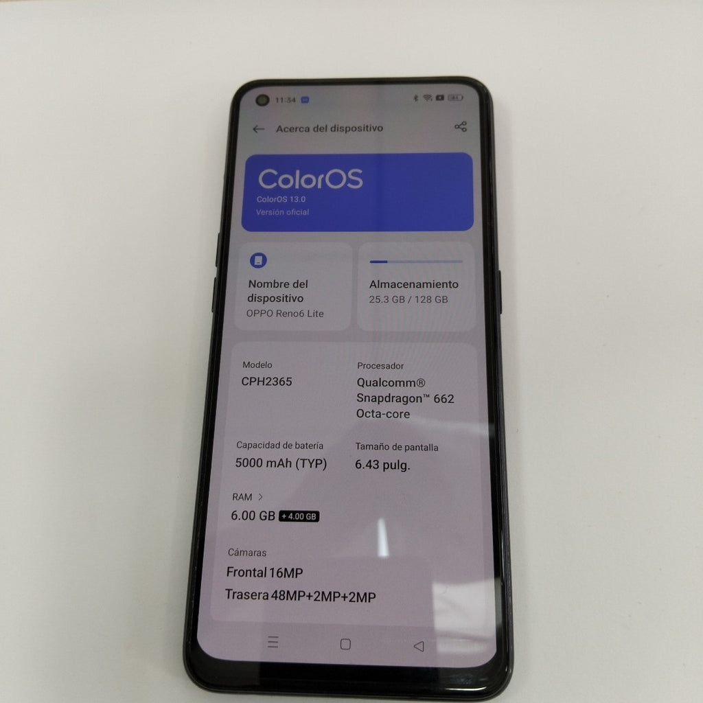 CELULAR OPPO RENO 6 LITE CPH2365 (2022) 128 GB 6 GB RAM (SEMINUEVO)