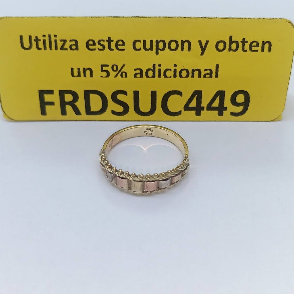 ANILLITO ORO, ORO COMBINADO 10 K 2.3 GRMS (SEMINUEVO)