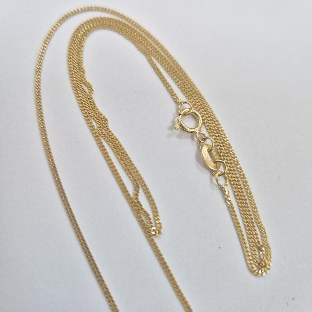 CADENAS TEJIDO BARBADA ORO 10K 55 CM 1.8 GR (NUEVO)