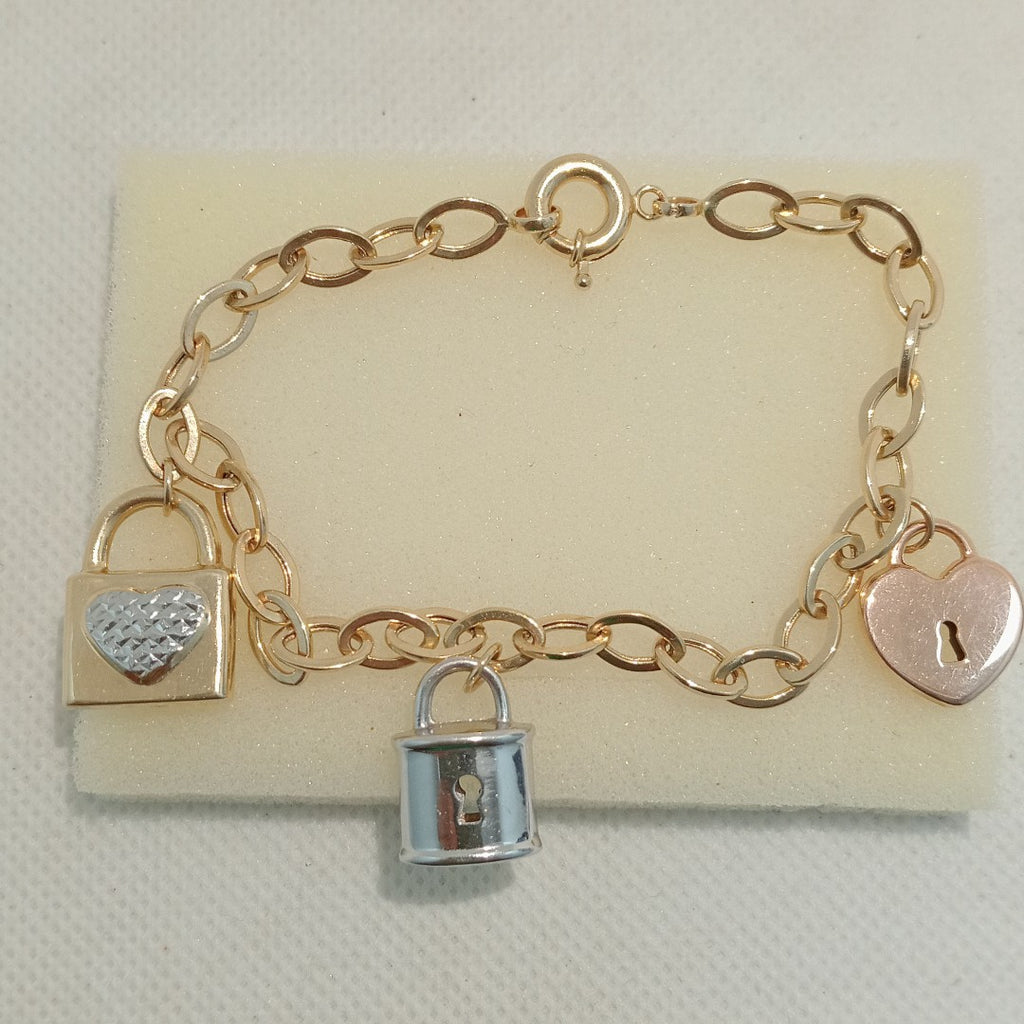 PULSERA ORO COMBINADO 14 K 6.4 GRMS (SEMINUEVO)