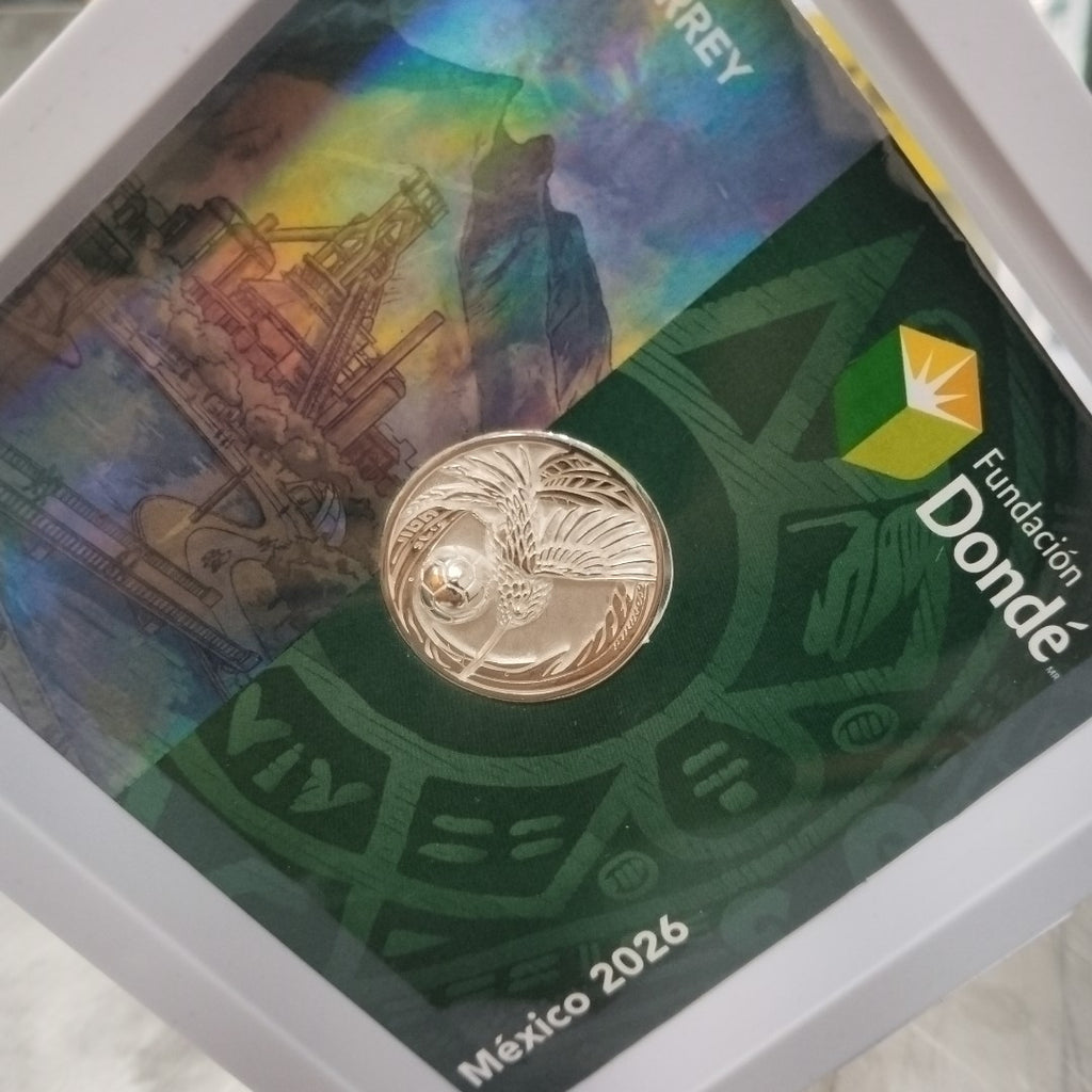 MEDALLA CONMEMORATIVA FRD FÚTBOL MOTIVO COLIBRI PLATA .925 8 GR (NUEVO)