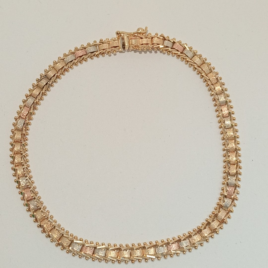PULSERA ORO COMBINADO 14 K 8,50 GRMS (SEMINUEVO)