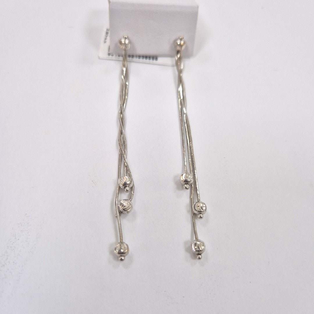 ARETES PAR ORO,ORO BLANCO 14 K 4,50 GRMS (SEMINUEVO)