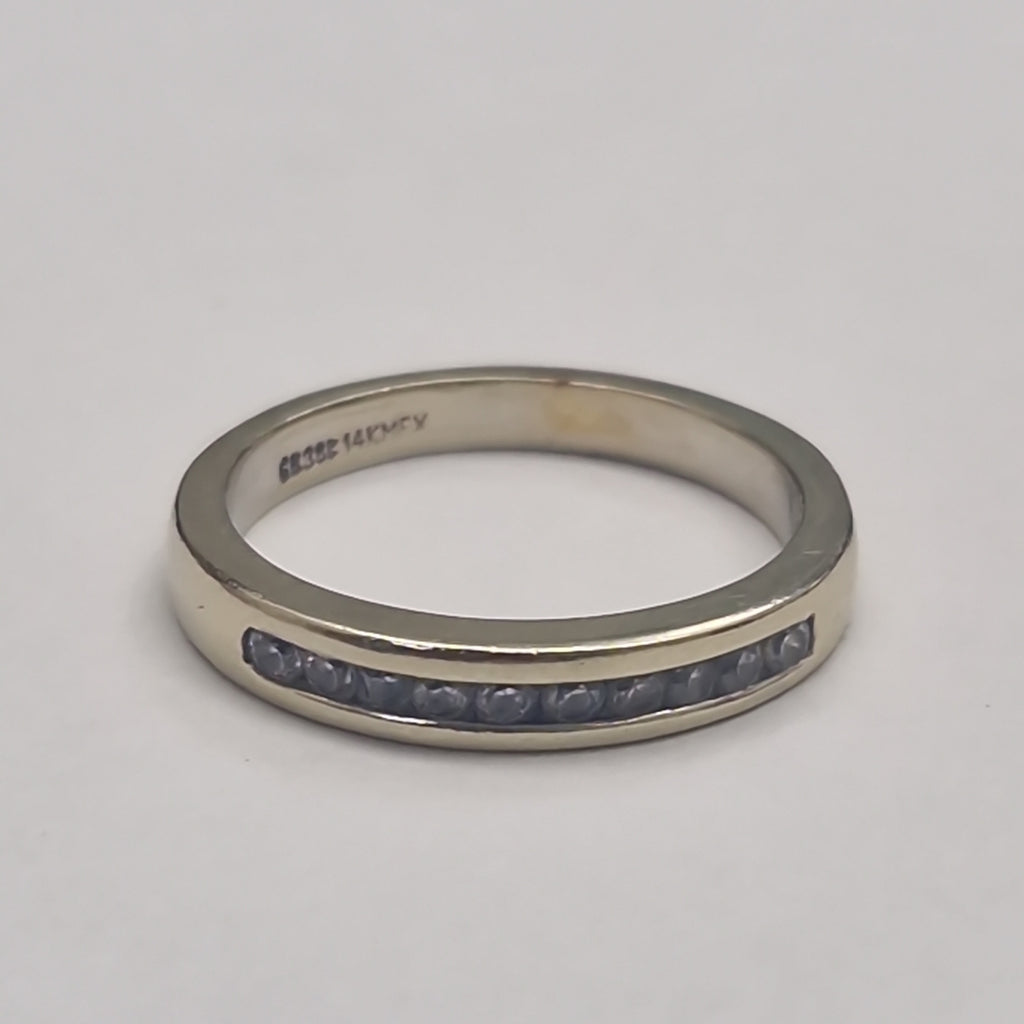 ANILLITO,MEDIA CHURUMBELA ORO BLANCO 14 K 2,90 GRMS (SEMINUEVO)