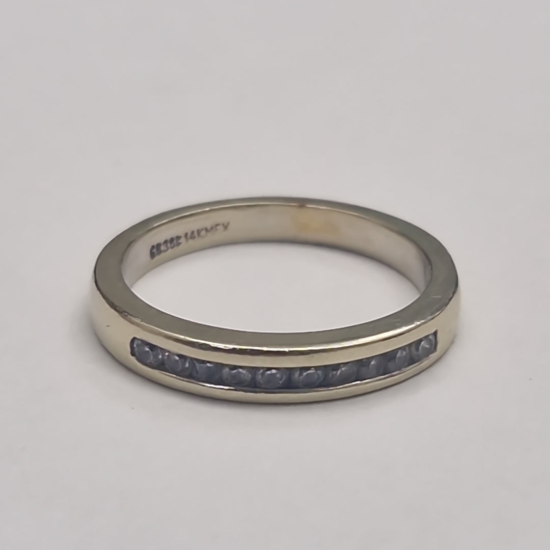 ANILLITO,MEDIA CHURUMBELA ORO BLANCO 14 K 2,90 GRMS (SEMINUEVO)