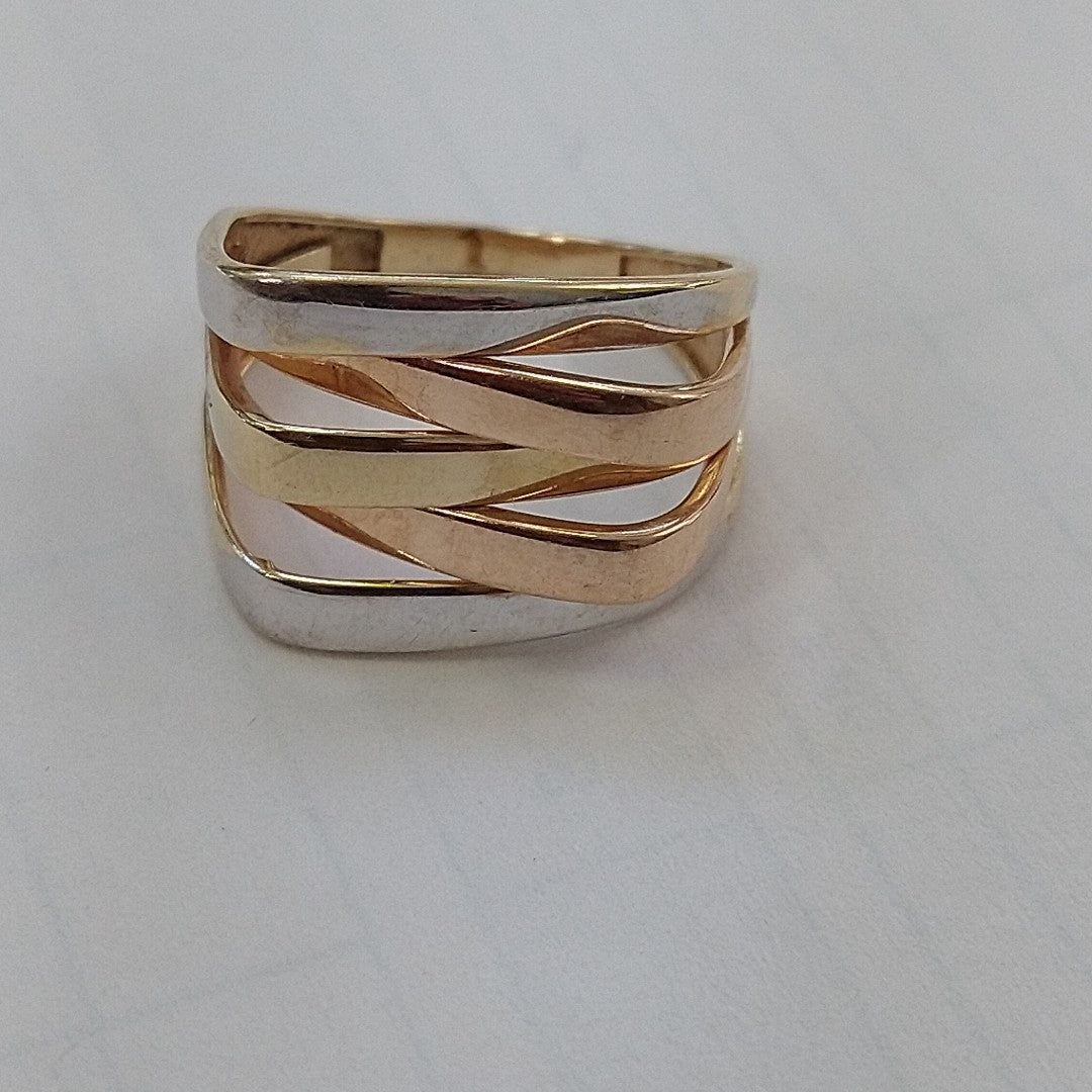 ANILLITO ORO COMBINADO 14 K 3,60 GRMS (SEMINUEVO)