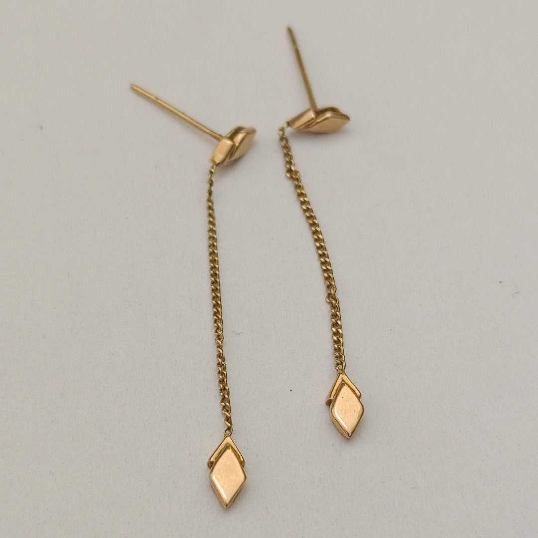 BROQUELES PAR ORO 14 K 1,10 GRMS (SEMINUEVO)