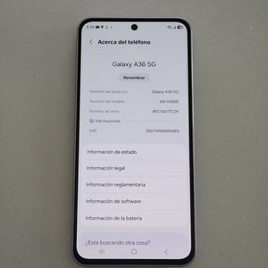 CELULAR SAMSUNG GALAXY A36 5G SM-A366E (2025) 128 GB 6 GB RAM (SEMINUEVO)
