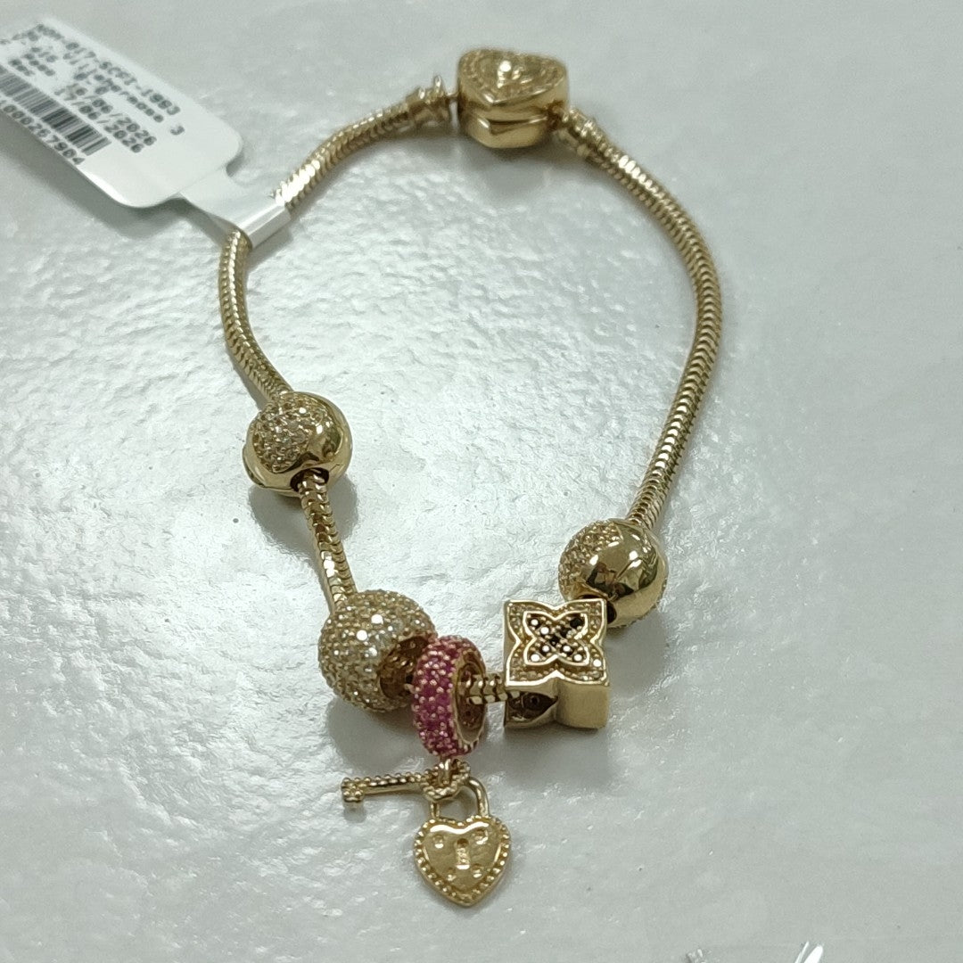 PULSERA CHARM ORO 14K 16.9 (NUEVO)