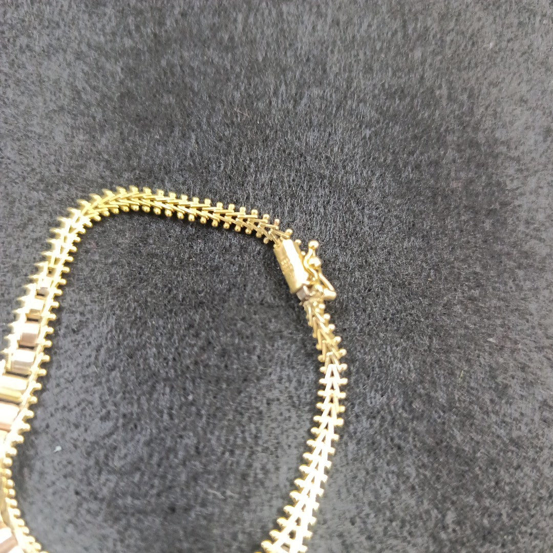 PULSERA ORO COMBINADO 14 K 7.8 GRMS (SEMINUEVO)