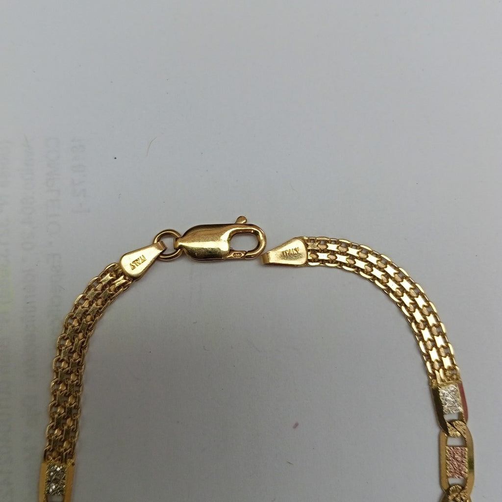PULSERA ORO, ORO COMBINADO 14 K 7.8 GRMS (SEMINUEVO)