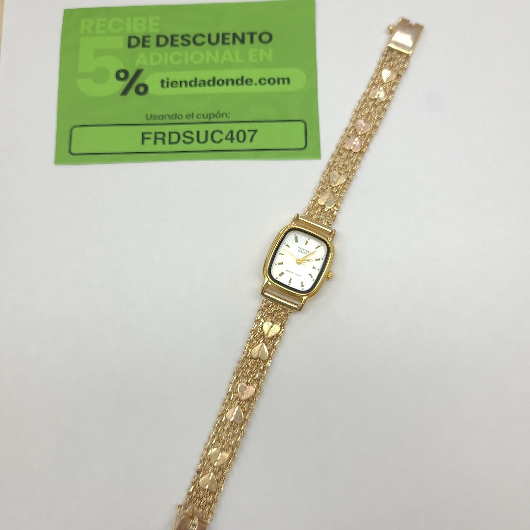 RELOJ CAJA ACERO PULSO ORO ORO 10 K 27.6 GRMS (SEMINUEVO)