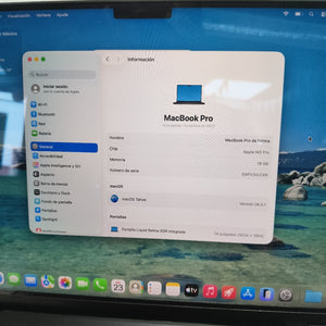 LAPTOP APPLE MACBOOK PRO 14" 2023 A2992 (CPU 12/GPU 18) 1 TB SSD 18 GB RAM (SEMINUEVO)