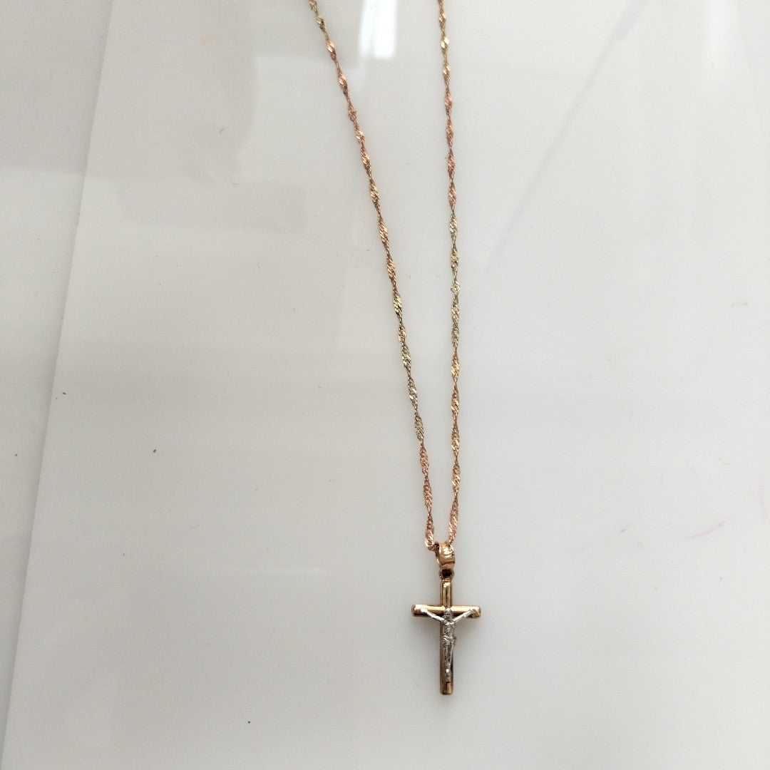 CADENA, CRUCIFIJO ORO 10 K 2 GRMS (SEMINUEVO)