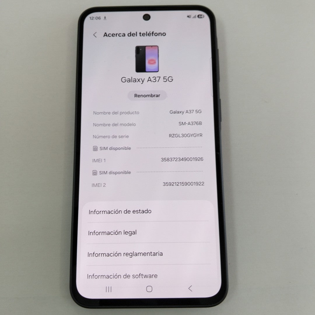 CELULAR SAMSUNG GALAXY A37 SM-A376B (2026) 256 GB 8 GB RAM (SEMINUEVO)