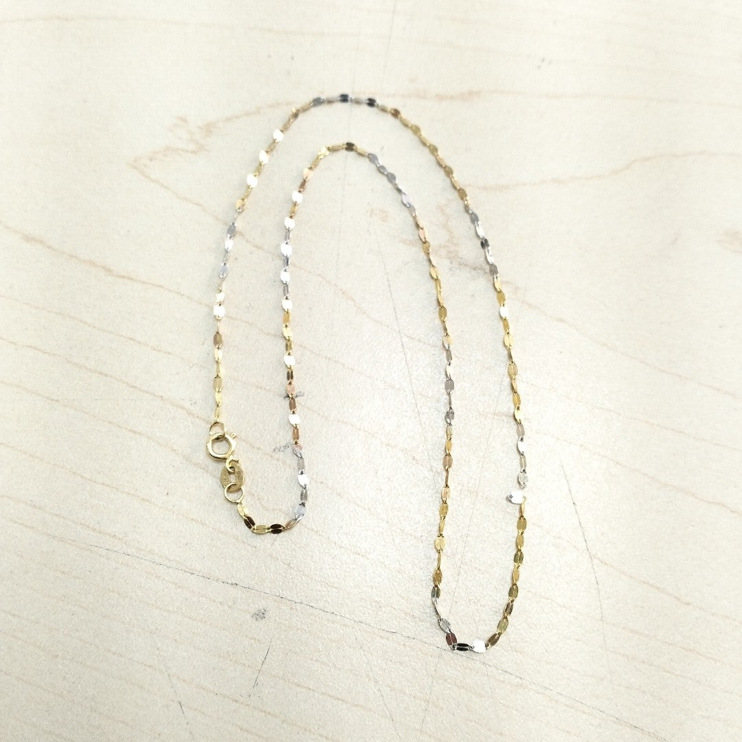 CADENA ORO, RODIADO 14 K 1.1 GRMS (SEMINUEVO)
