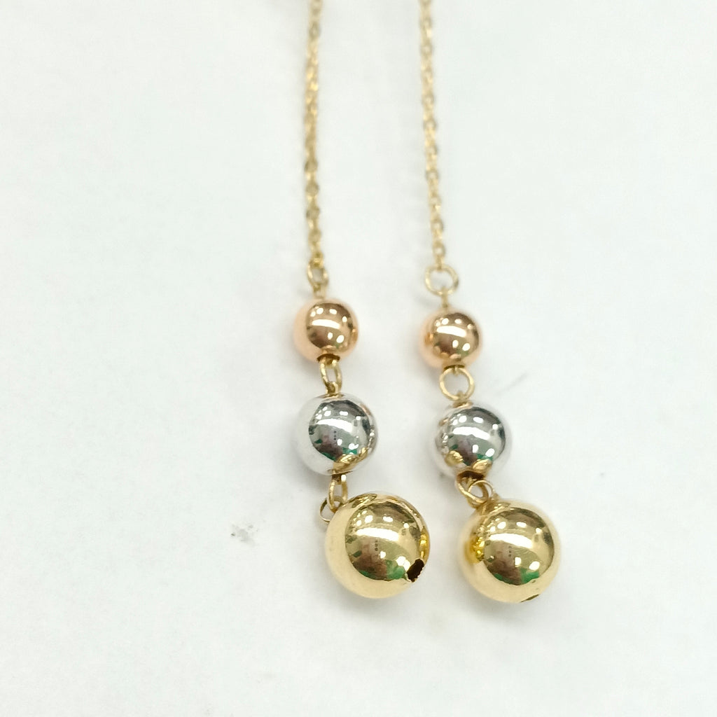 ARETES PAR ORO 14 K 2.7 GRMS (SEMINUEVO)