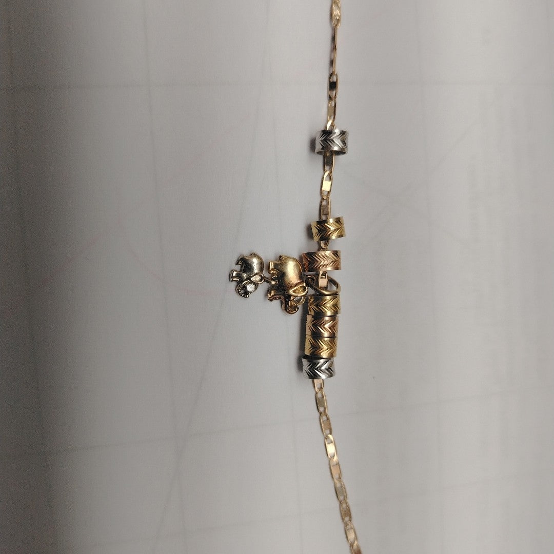 CADENA, DIJE ORO, RODIADO 14 K 3.8 GRMS (SEMINUEVO)