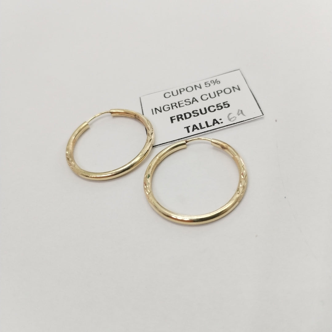 ARRACADAS PAR ORO 14 K 1.7 GRMS (SEMINUEVO)