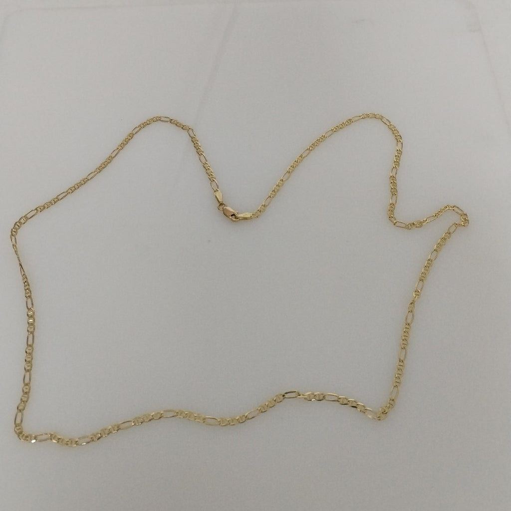 CADENAS TEJIDO FIGARO GUCHI ORO 10K 60 CM 5.3 GR (NUEVO)