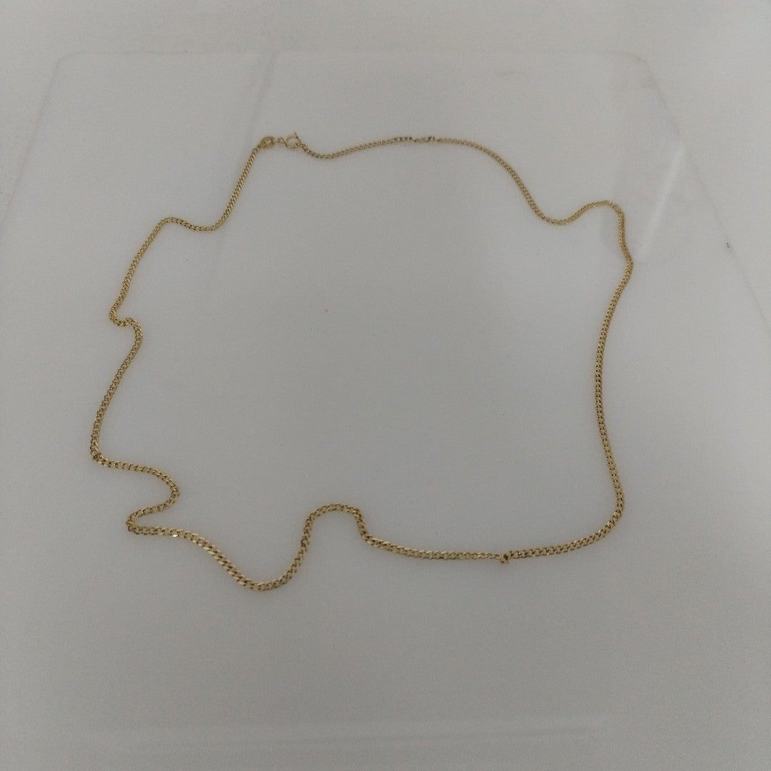 CADENAS TEJIDO BARBADA ORO 10K 60 CM 4.2 GR (NUEVO)