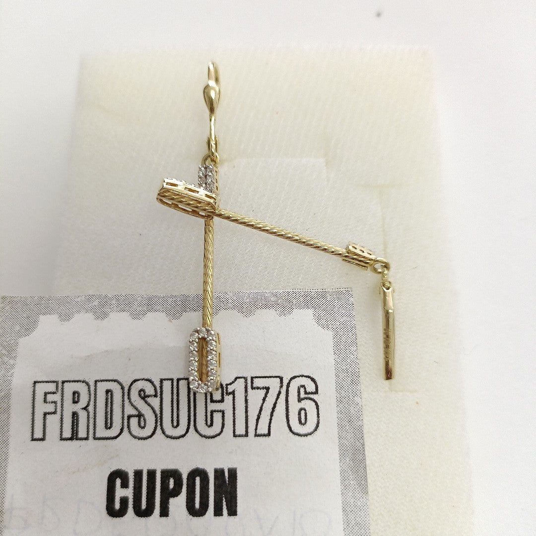 ARETES PAR ORO 14 K 2.7 GRMS (SEMINUEVO)