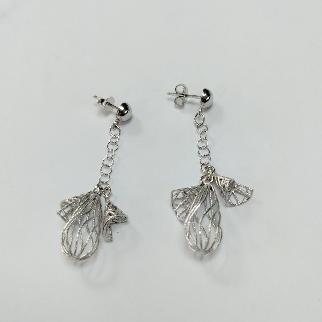 BROQUELES PAR ORO,ORO BLANCO 14 K 5,10 GRMS (SEMINUEVO)