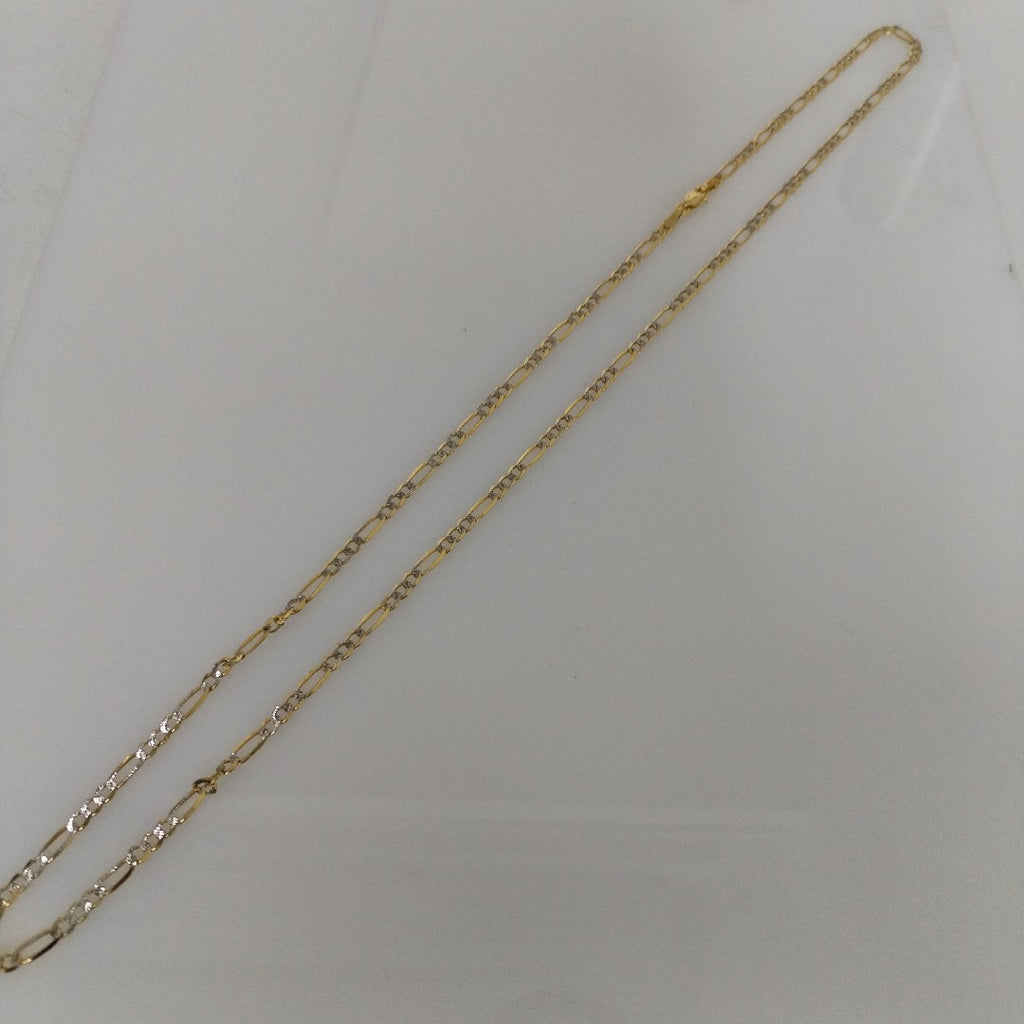 CADENAS TEJIDO 3X1 DIAMANTADO ORO 10K 60 CM 6.7 GR (NUEVO)
