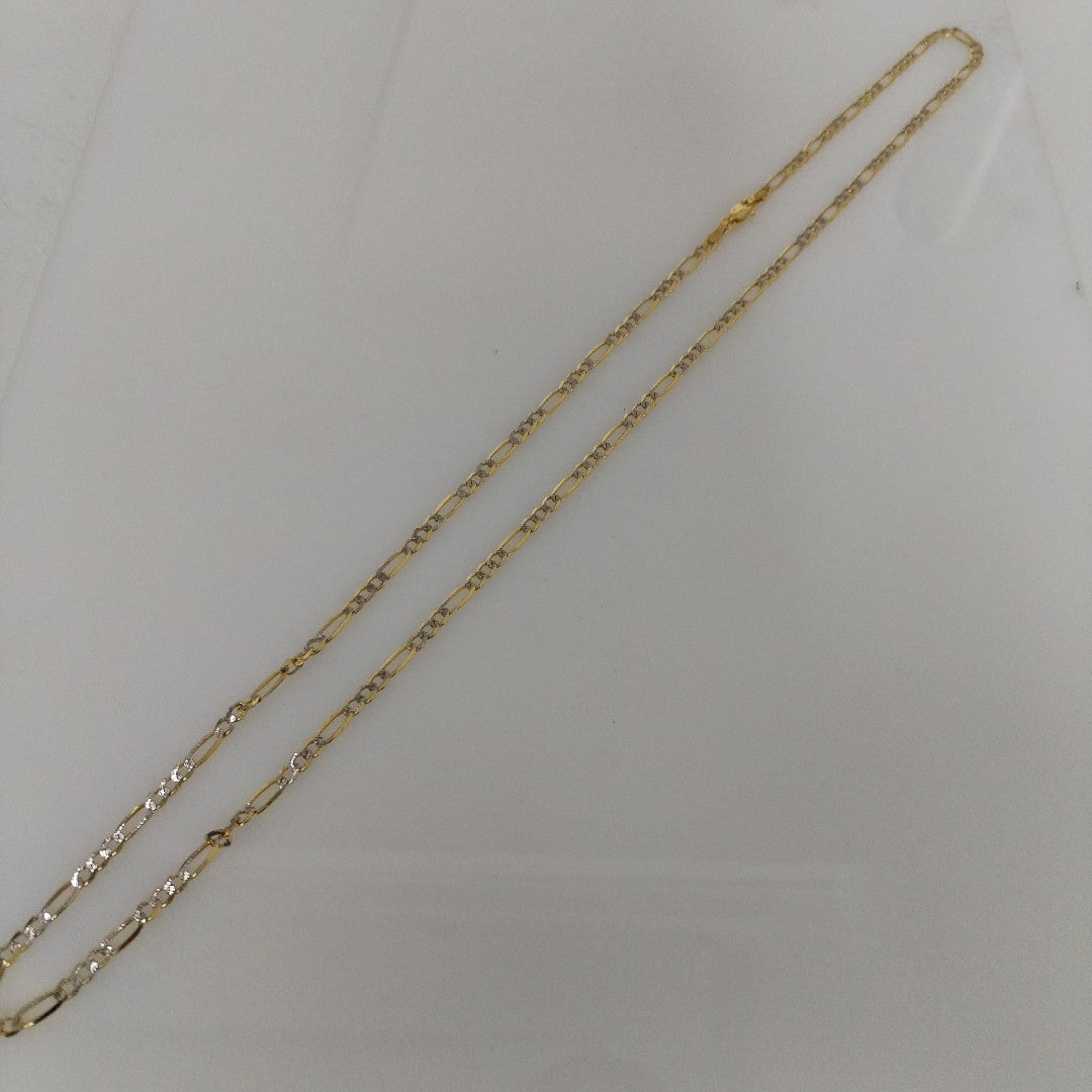 CADENAS TEJIDO 3X1 DIAMANTADO ORO 10K 60 CM 6.7 GR (NUEVO)