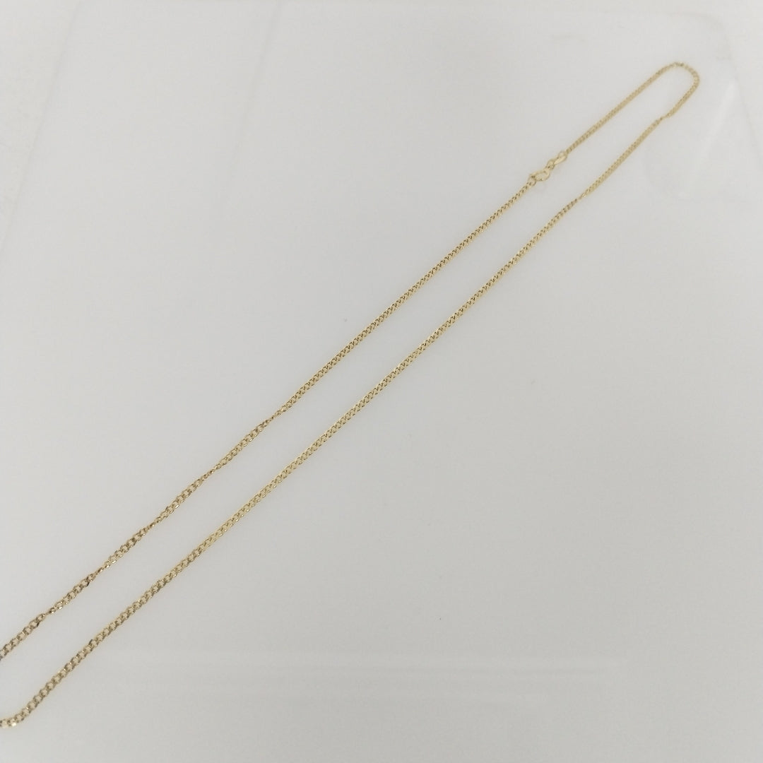 CADENAS TEJIDO BARBADA ORO 10K 55 CM 3.9 GR (NUEVO)