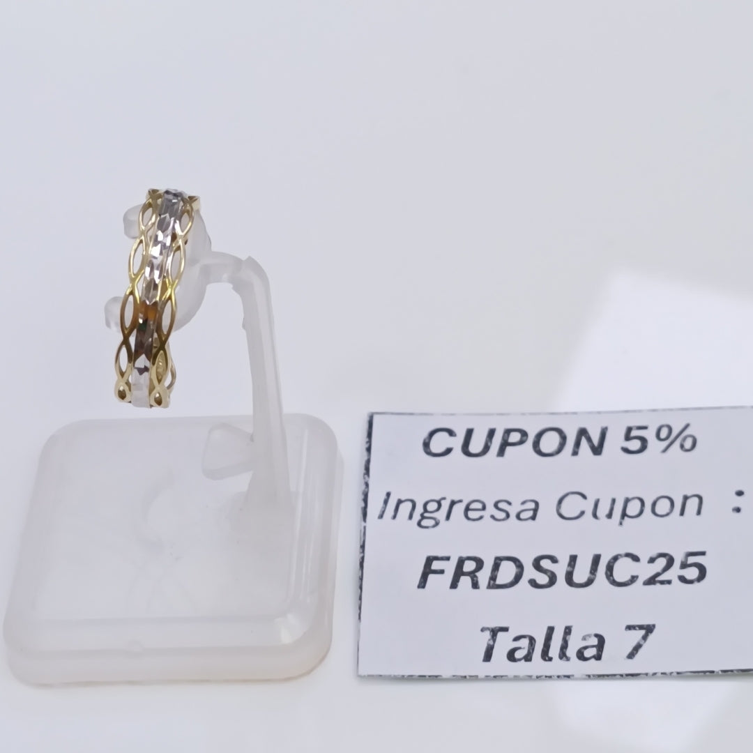 ANILLITO ORO COMBINADO 14 K 1.1 GRMS (SEMINUEVO)