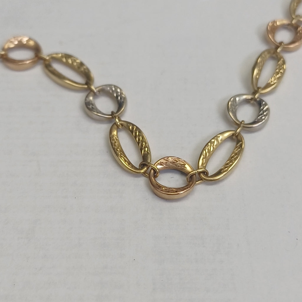 PULSERA ORO, ORO COMBINADO 10 K 4.8 GRMS (SEMINUEVO)