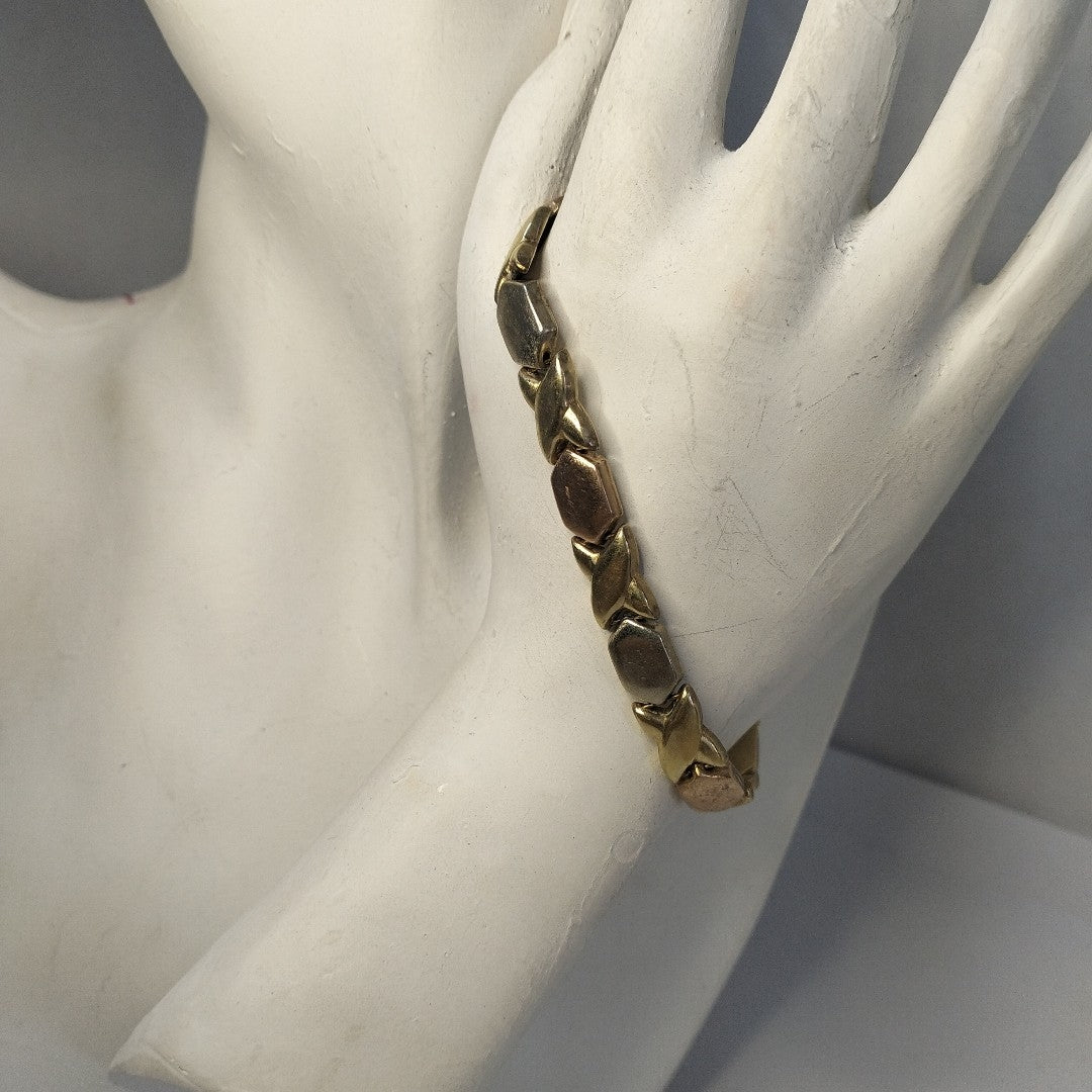 PULSERA ORO COMBINADO 10 K 8,60 GRMS (SEMINUEVO)