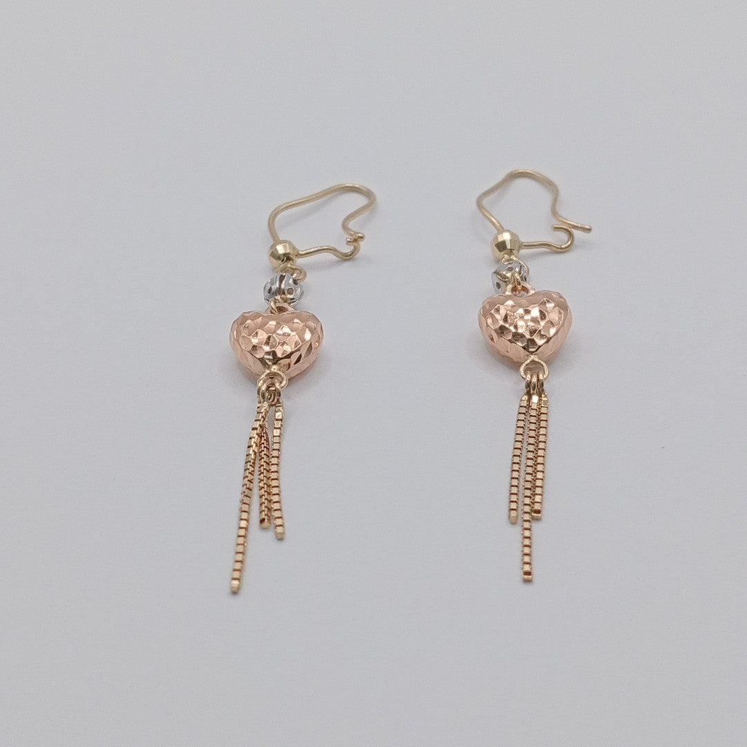 ARETES PAR ORO COMBINADO 10 K 1,80 GRMS (SEMINUEVO)