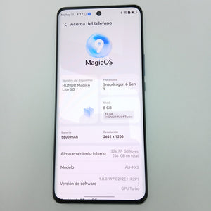 CELULAR HONOR MAGIC6 LITE 5G ALI-NX3 (2023) 256 GB 8 GB RAM (SEMINUEVO)