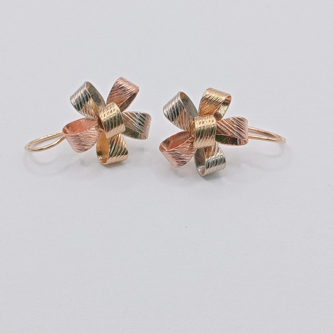 ARETES PAR ORO COMBINADO 10 K 1.9 GRMS (SEMINUEVO)